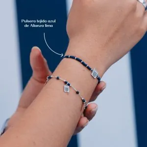 Pulsera tejida azul de Alianza lima