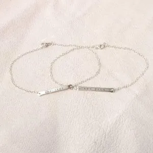 Pulsera parejas plata