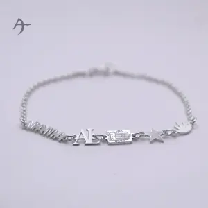 Mamá Al pulsera de plata 950