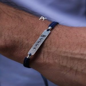 Pulsera Tejida Azul Padre Intimo
